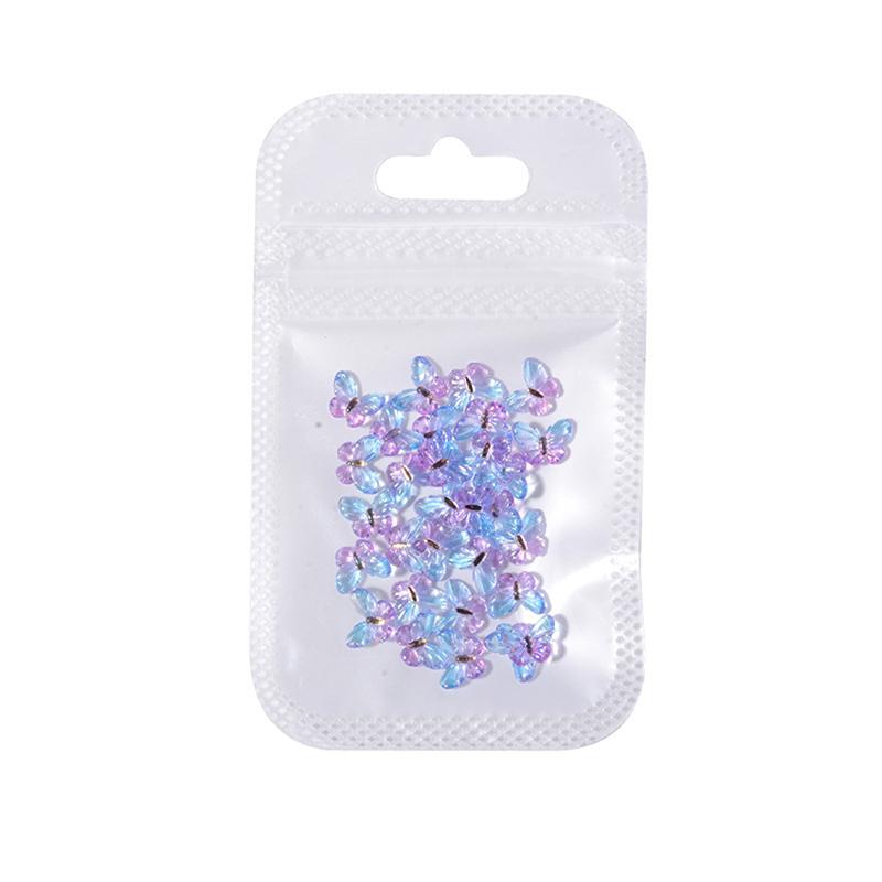 30Pcs 3D Aurora Colorful Butterfly Nail Art Charm Nail Art Decoration Diy Nail Jewelry For Nails Art Accessories