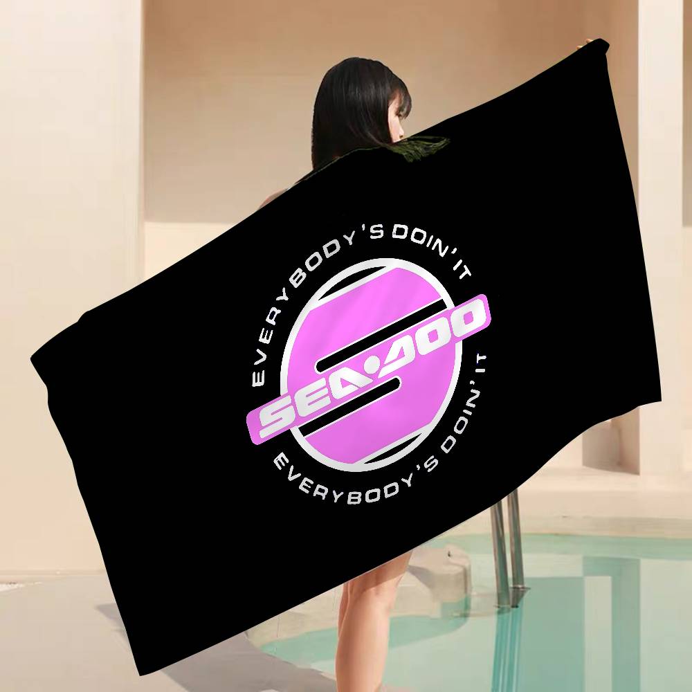 S-Sea D-Doo Seadoo Microfiber Blanket Quick Drying Beach Towels Oversized Printing Super Absorbent Pool Towel Blanket
