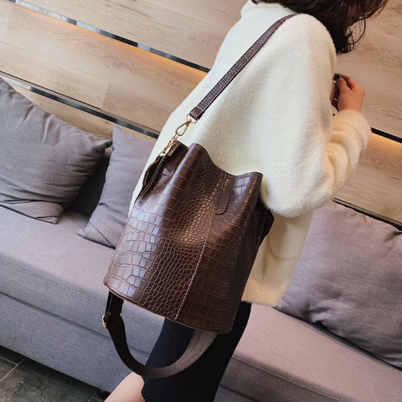 Borsa da donna in pelle modello coccodrillo Borsa a tracolla Messenger CODICE