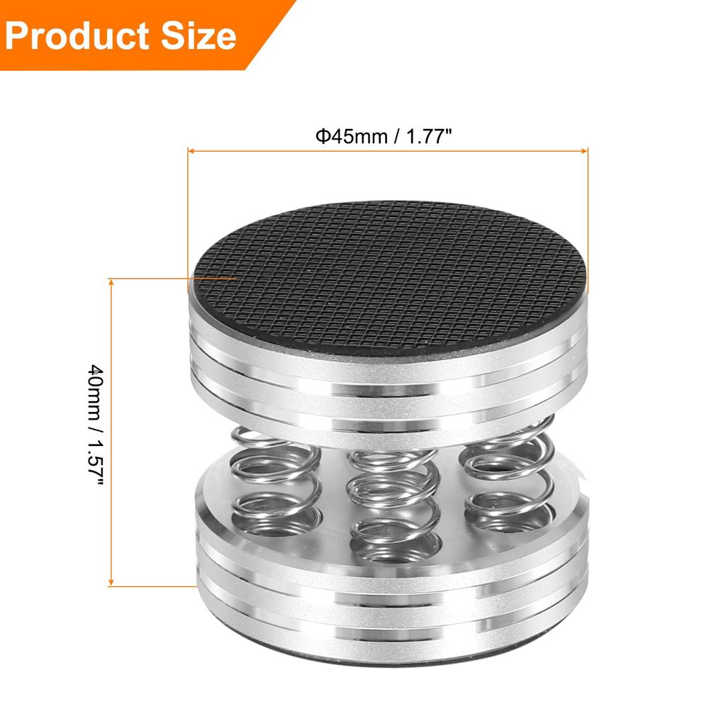 uxcell 8pcs Subwoofer Insulation Pads, 45x40mm, Speaker Insulation Pad Feet, Turntable, Audio Studio Monitor Insulation Pads, Silver