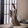 Zen Chinese Ancient Dancing Statue for Women, Beautiful Women Statues, Ceramic, Purple Sand, Tea Room Decorations, Gift