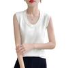 Summer New Knitted Sweater Base Layer Top Slim Casual Simple and Loose Halter Top