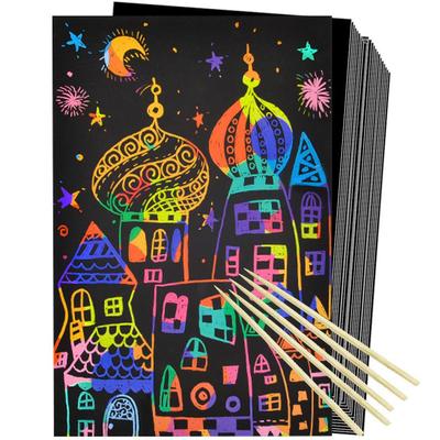 Colorful Scratch Sheet Easy  Lightweight  Scratch Paper Set Environment Friendly for Festival Decoration