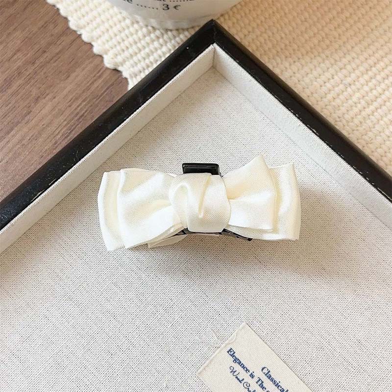 1Pcs Black Bow Head Grab Clip Women Girl Hair Side Clip Forehead Bang Princess Small Hair Claw Clamp Hair Clip Styling Headdress