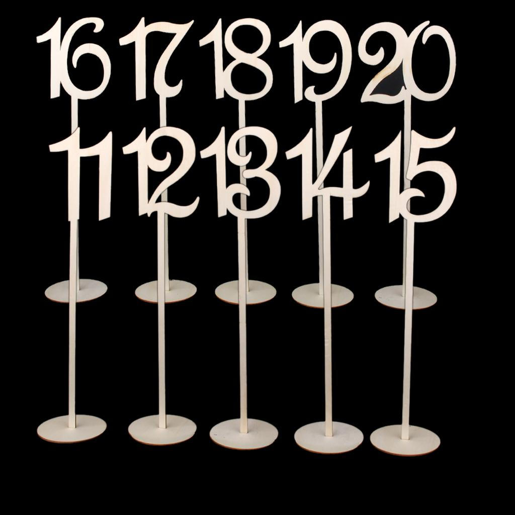 

Wedding Table Wooden Number Sticks with -20