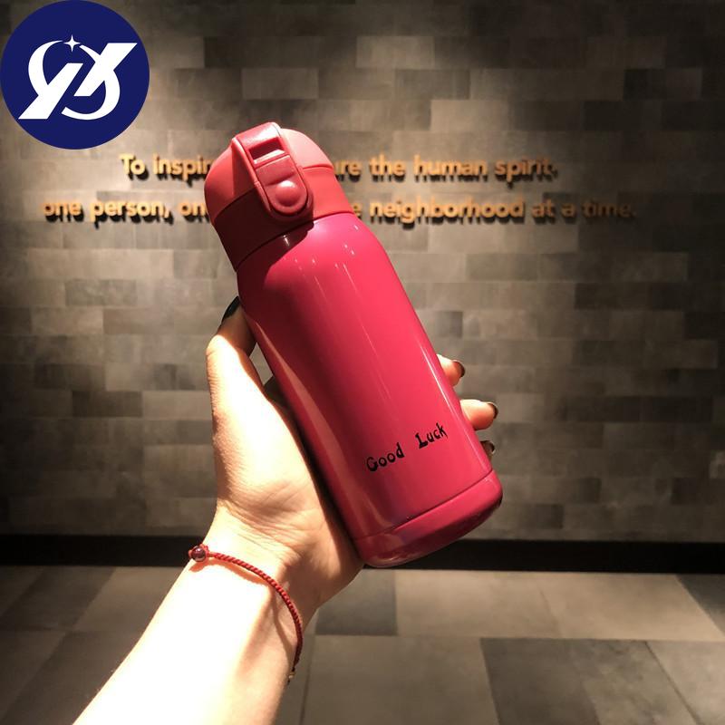 200ml/360ml Lykke til Mini Termokopp Rustfritt Stål Vakuumflasker Kaffekopp Reiseisolert Termokopp Termisk Flaske for Vann