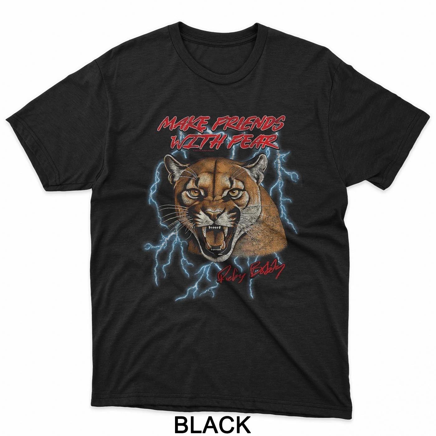 Talladega Nights Make Friends with Fear Cougar Vintage Movie T-Shirt 4XL