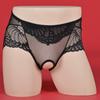 Sexy Open Crotch Panties Women Men Lace Transparent Briefs Erotic Crossdresser Underwear Sissy Gay Lingerie Underpant Knickers