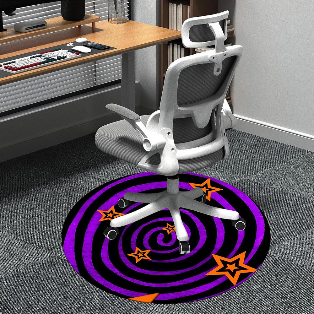 

1pc Spiral Stars Office Round Area Rug, Indoor Mat Suitable ForOffice, Under Office Chairs Bedroom Living Room Home Decor T197 80cm by 80cm