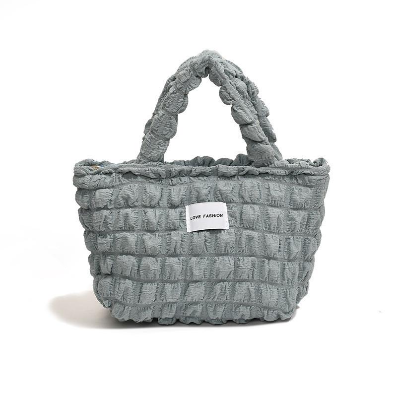 

Chic Korean Style Cloud Bubble Tote Bag With Spacious Interior Ideal For Everyday Outings синій