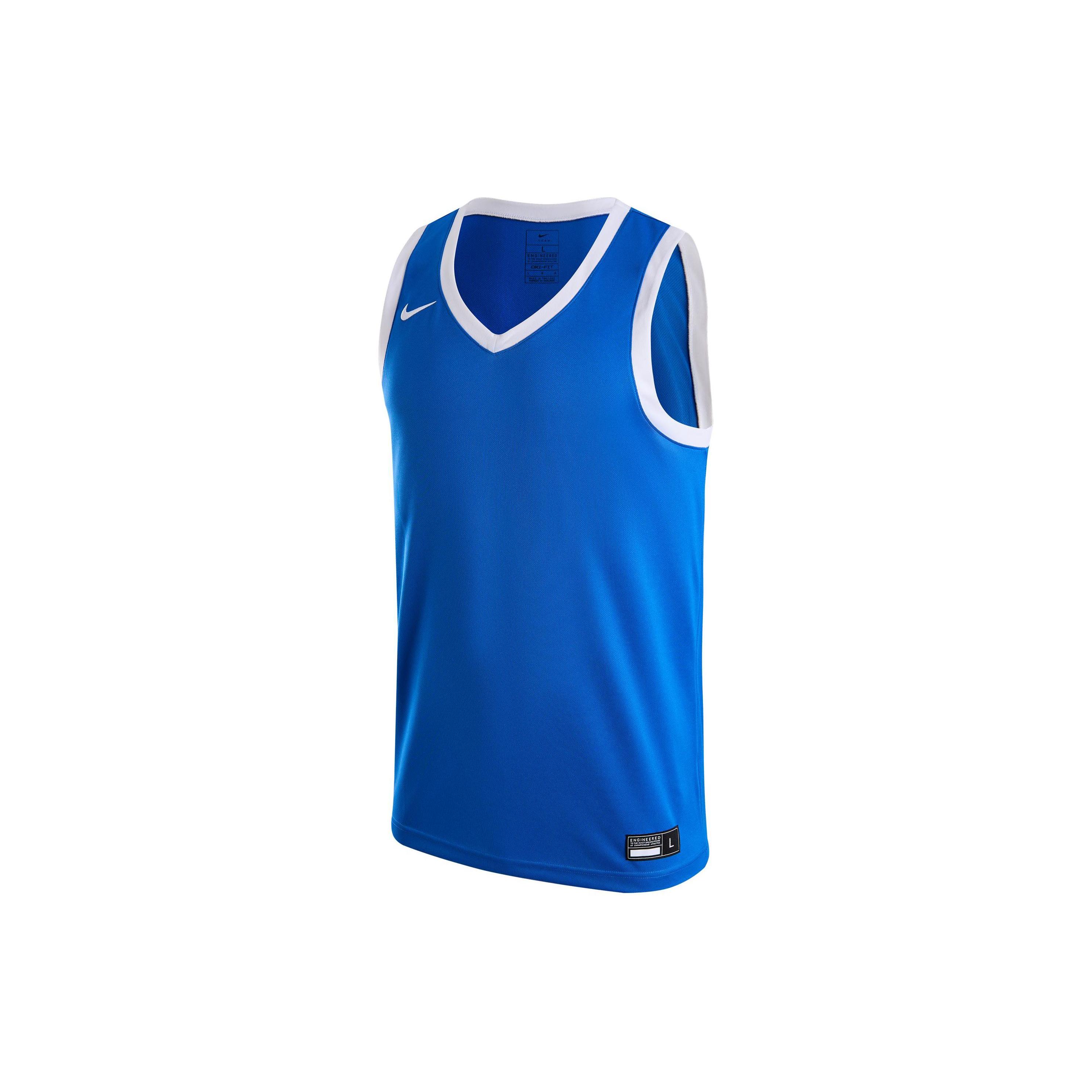 

New Nike DRI FIT CROSSOVER Basketball Jersey Men s Royal Blue/White/White HF0500-494 M