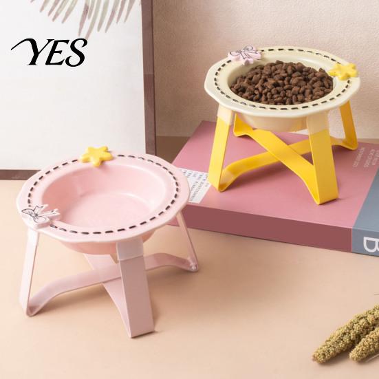High-temperature Ceramic Bowl Feeding for Dogs & Cats, Whisker Friendly Kitten Food Non-tip Cat Dish Water Dish, Wide Shallow Pet Feeder Plate Dry Wet
