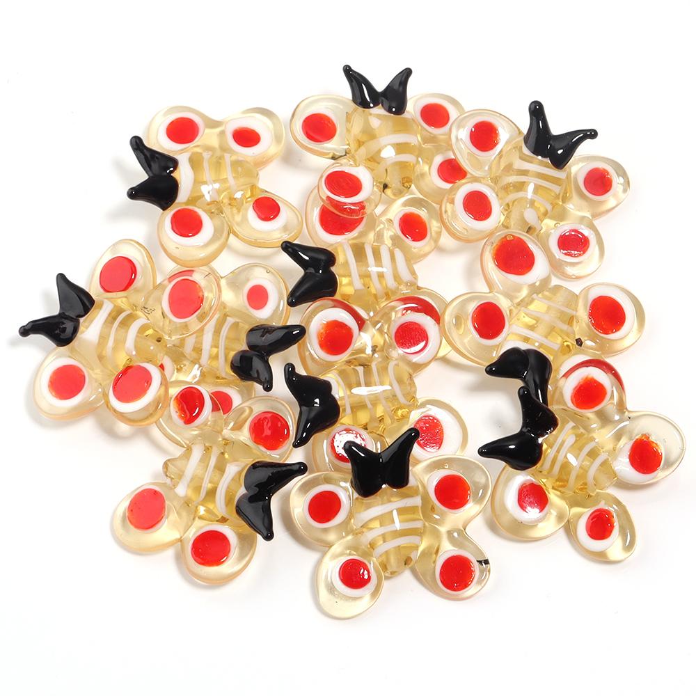 2-10pcs Animal Lampwork Beads Colorful Cartoon Crabs Shrimp Frog Fish Glass Loose Beads For DIY Jewelry Making Bracelet Keychain