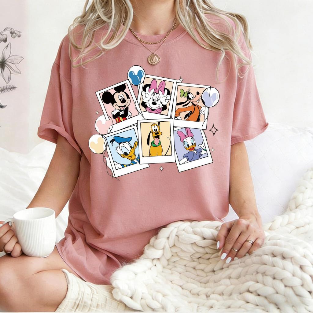 2026 Summer Disney Mickeys Friend Graphic Tshirt Men Women Fashion Cotton Quality Casual Loose Short Sleeve Classic Unisex