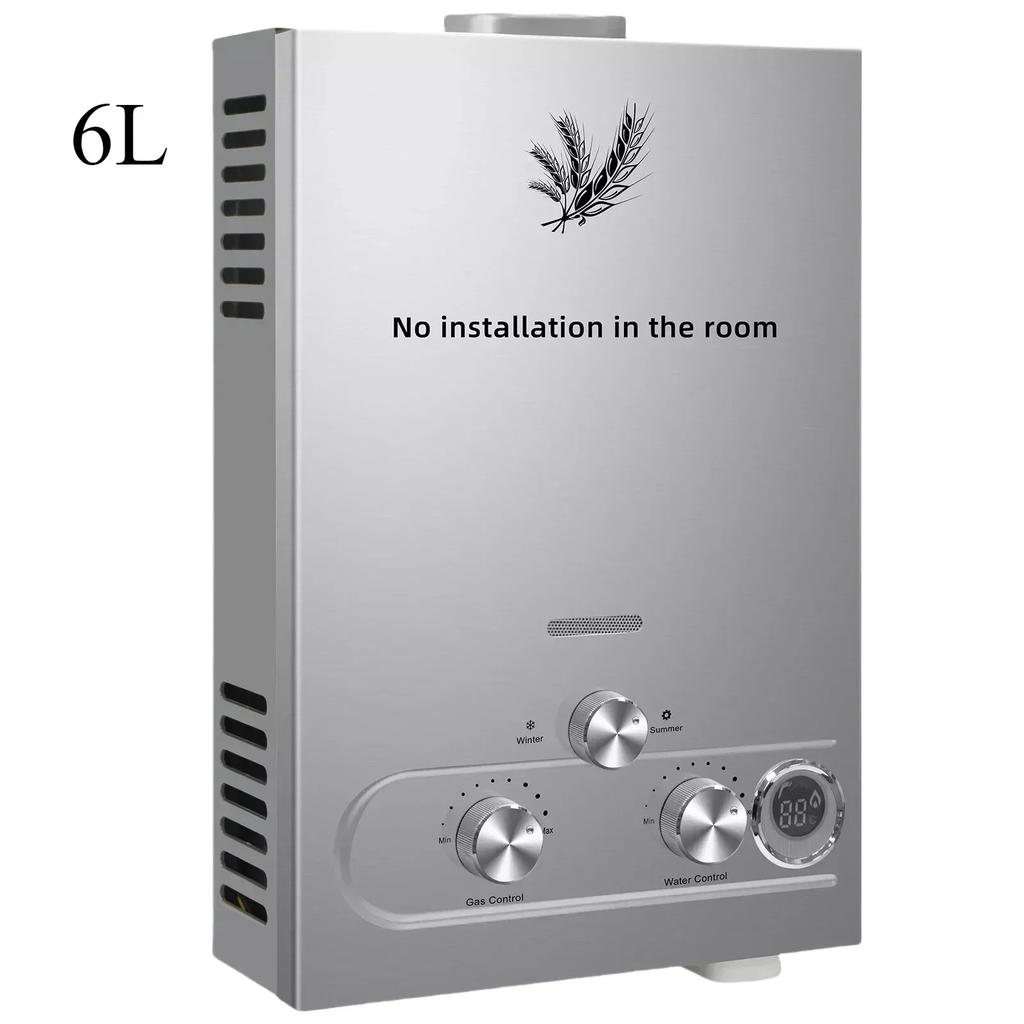 6L 8L 10L 12L 16L 18L Water Heater Liquefied Petroleum Gas Propane Butane Stainless Steel Tankless Water Heater