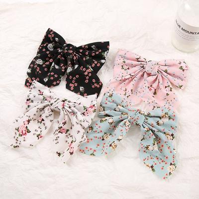 1PCS Vintage Floral Bow Hair Clip Lace Mesh Large Bow Hair Clip for Girls Spring Summer Hair Clip Elegant Hair Accessories