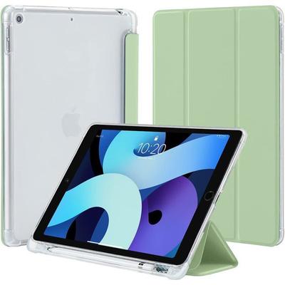 Case for iPad 10.2 Inches (7th/8th/9th Generation, 2019/2020/2021) with Pen Holder, Reinforced Silicone Protection - Green