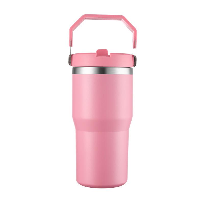 2026 Portable Cup Stainless Steel Car Cup Double Layer Vacuum Thermos Cup Cold Ice Ba Water Cup
