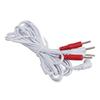 5pcs Electrode Wire 1 To 4 Pin 4.9ft Length Promote Blood Circulation Multifunctional 2.5mm Plug TENS Unit Wire White