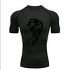 Mysterious Dragon Compression Shirt for Men Short Sleeve Rash Guard Gym Workout Running Tshirt Summer Athletic QuickDry Tees Top