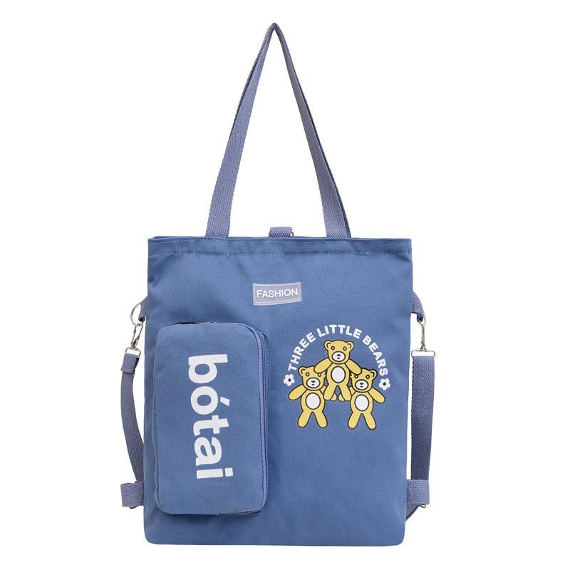 Canvas Bag, New Women's Bag, Fashionable Large-capacity Shoulder Bag, Messenger Bag, Tutoring Bag.