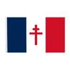 2x3Pieds 3x5Pieds Drapeau de la Croix de Lorraine Française Bannière de la France Libre Drapeau en Polyester Pour Décoration Intérieure Extérieure, Décoration de Maison