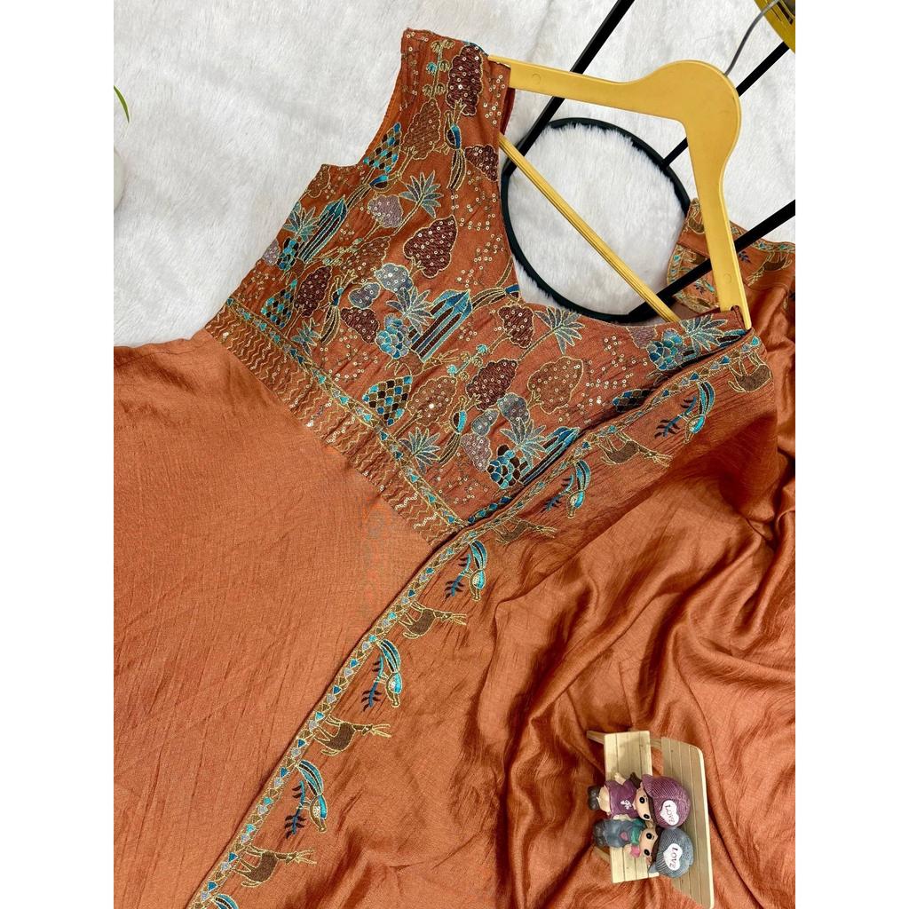 Party Wedding Wear Pakisatni Anarkali Suit Indian Bollywood Gown Dupatta Set