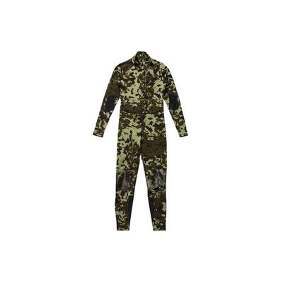 X MMW Matthew M Williams Camouflage Patchwork Half High Neck Sports Fitness Jumpsuit Women Jumpsuit Military-Green AR5617-331