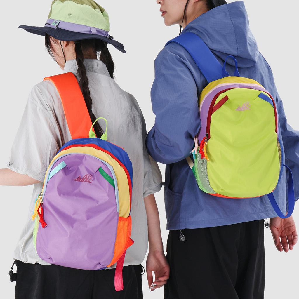 Schoolbag new outdoor sports mountaineering bag contrasting color backpack leisure travel bag student schoolbag light hiking backpack light
