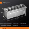 Keleheng Insulated Food Cart: Heated Display Stand with Six Grids, Thickened Non-Magnetic Stainless Steel for Buffets & Canteens