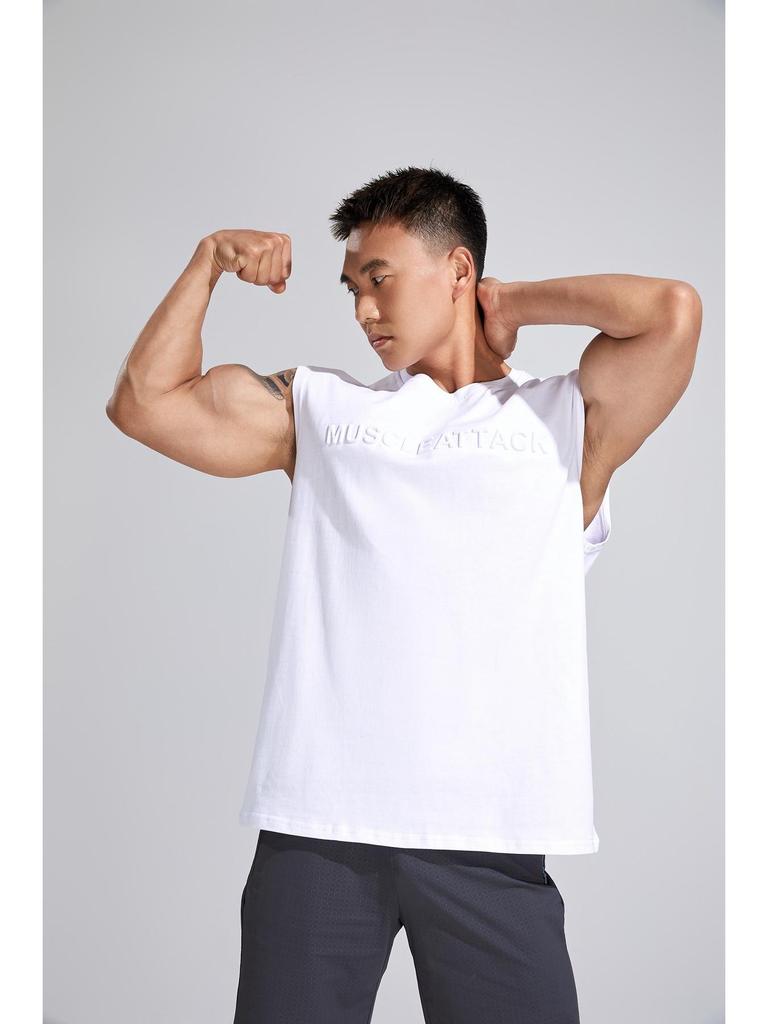 Muscle Fitness Summer Cotton Tank Top - Men's Running & Casual Sport Sleeveless