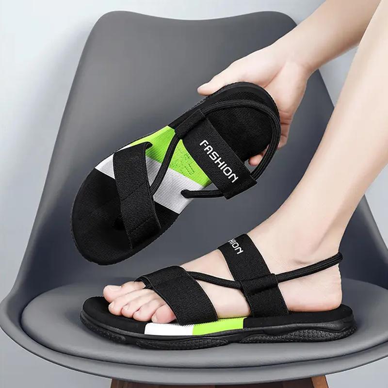 Men's Mixed Color Clip Foot Sandals Fashion Casual Sports Comfortable Sandals Soft Breathable Cool Anti Skid Outdoor Footwear