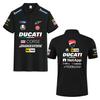 2026 Ducati Corse MotoGP Renn-Polohemd, Herren Damen Freizeit Kurzarm mit Voll-Sponsor-Logo-Druck