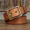 Thickened Genuine Leather Cowhide Belt Men's Genuine Leather Pin Buckle Retro Copper Buckle Casual All-match Belt