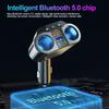 12V/24V Rozbočovač zásuvky do auta Duální USB rychlonabíječka Bluetooth hands-free volání FM vysílač do auta