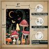 YOYI ART Cute Mushroom Wall Decor Sign - Vintage Metal Tin Sign for Bedroom, Bathroom, Cottage Enchanted Forest Room, Kitchen wall Decor art