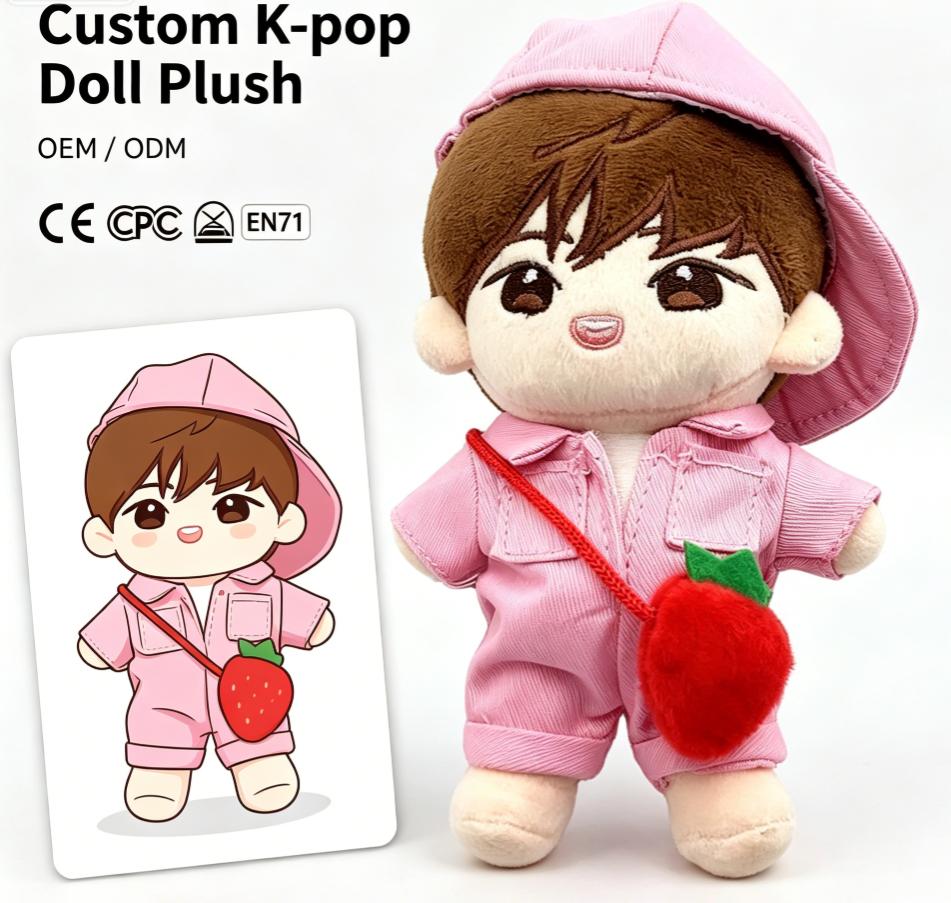 Factory Cute Boys Stuffed Doll Handmade Plush Custom Korean Stuffed Star Kpop Doll Make Funny Plush Idol Dolls серый