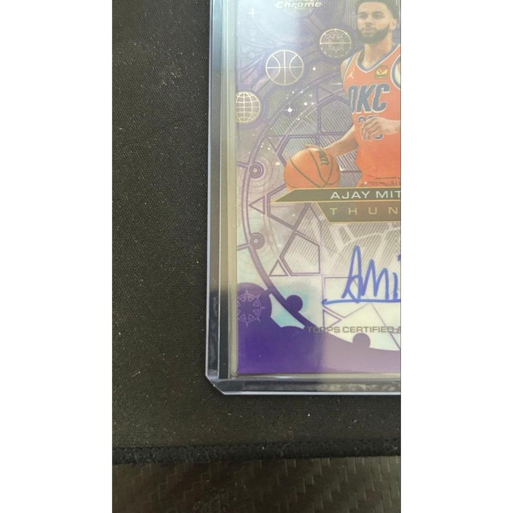 Used Topps Chrome Autograph Card Ajay Mitchell 57/75