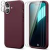 Protective Case - Silicone - iPhone 16 - Ultra-thin - Compatible with Wireless Charging - Burgundy