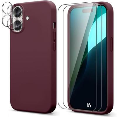 Protective Case - Silicone - for iPhone 16 - Ultra-Thin - Wireless Charging Compatible - Bordeaux