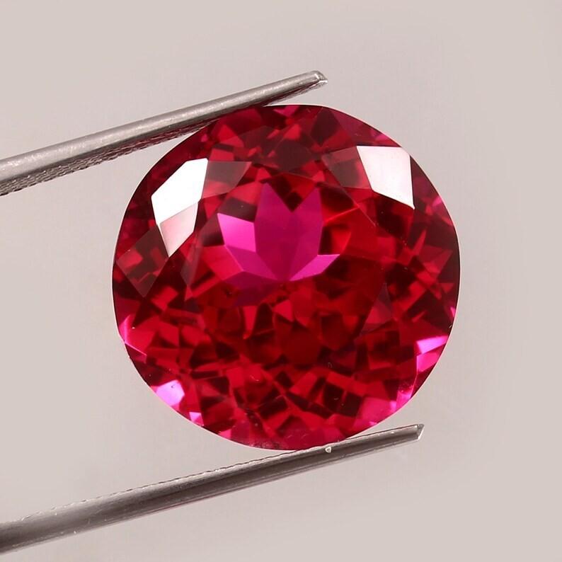 AAA 10 MM Flawless Blood Red Ruby Round Cut Loose Gemstone Mozambique