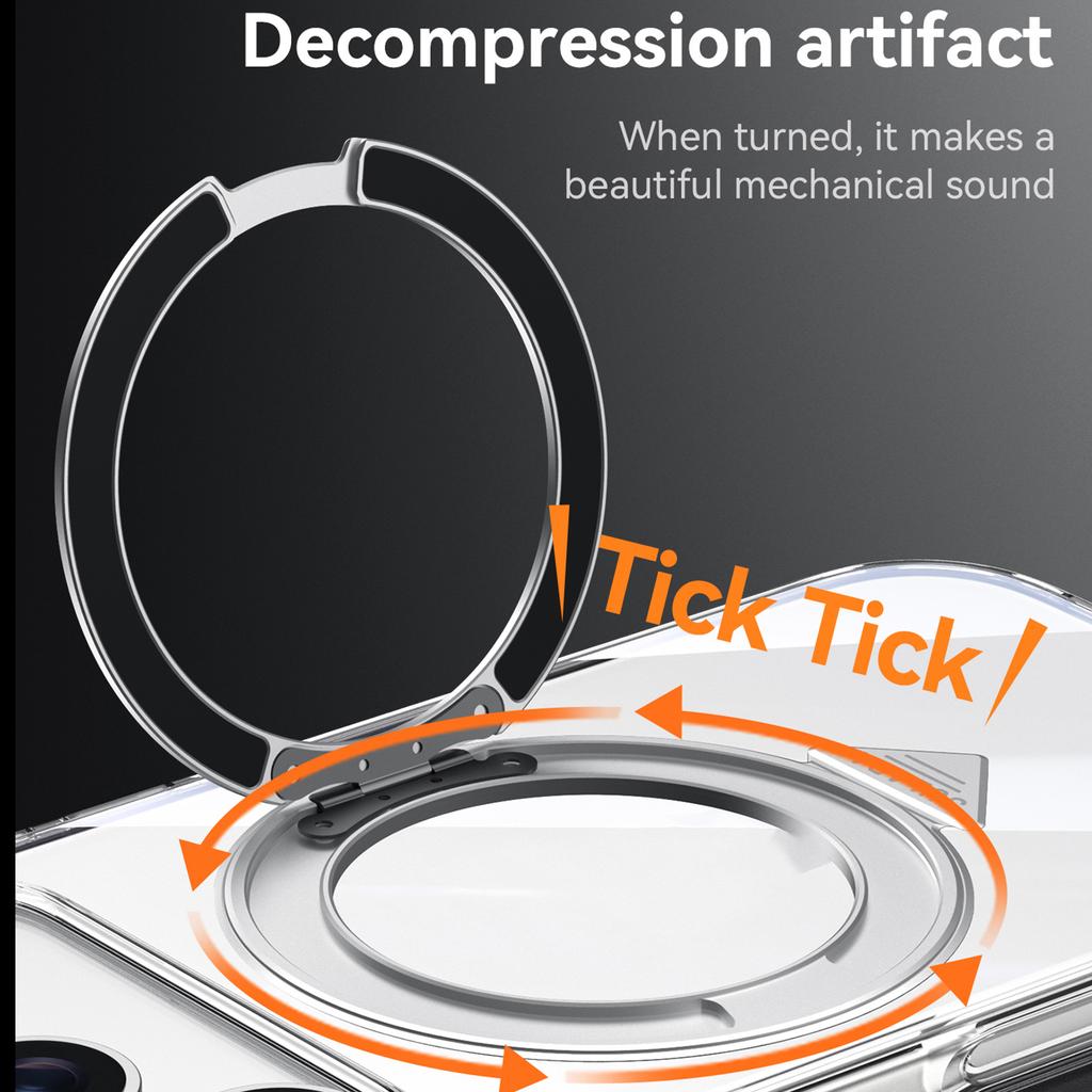 SULADA For iPhone 17 Pro Magnetic Case with Kickstand TPU+PC Clear Phone Cover