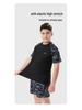 Boys' High-Elastic Quick-Dry Swimsuit Set - Anti-Embarrassment, Two-Piece Beachwear for Tweens and Teens