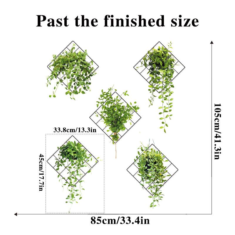 Hanging Orchid Wall Sticker Green Plant Home Decor for Room Balcony Wall Decoration