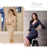 Korean Style Women's V-Neck Lace Slim Fit Pencil Dress