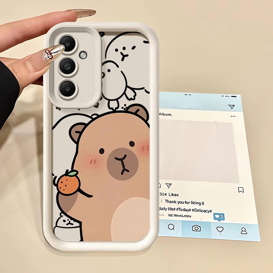Handyhülle für Samsung Galaxy A26 A22 A33 A32 A34 A24 A13 A56 A14 A23 A12 A36 A16 Weiche Hülle Niedliches Capybara