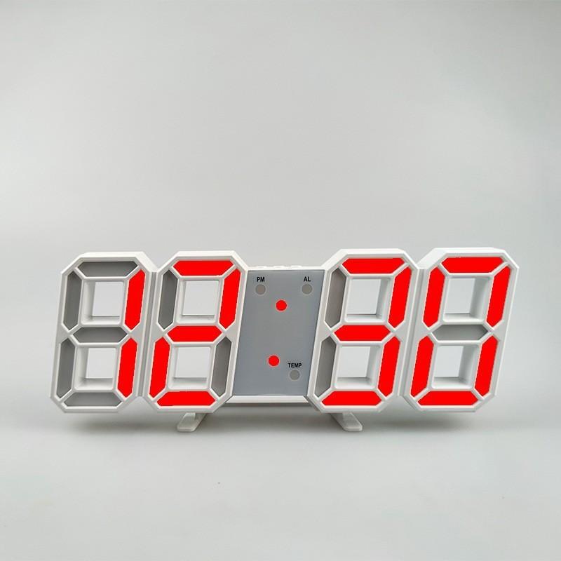 

Настольный будильник 3 уровня яркости Цветные светодиодные цифровые 3D часы с функцией даты, времени и температуры красный