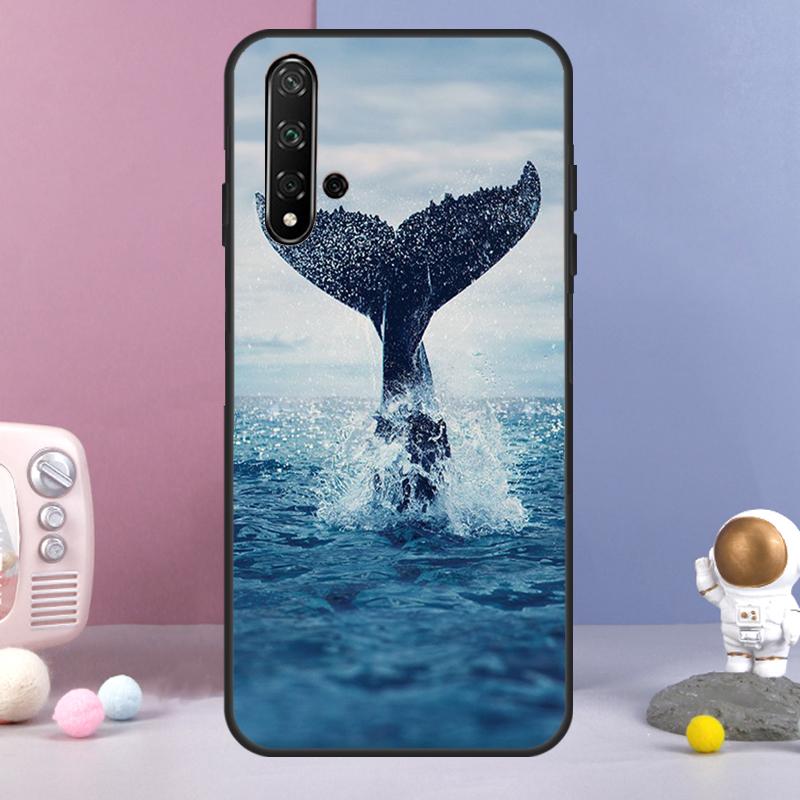 

Beautiful Blue Whale Painting For Huawei Nova 7i 8i 11i 12i 12s Y73 Y70 Y90 Y60 Y72 Y61 Y91 9 10 SE P30 Pro P40 Lite Case Huawei Nova Y60