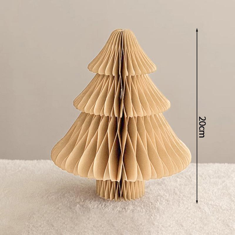 2026 Christmas Tree Honeycomb Ball 3D Folding Christmas Tree Ornament Desktop Decoration  for Xmas Navidad Happy New Year Decor