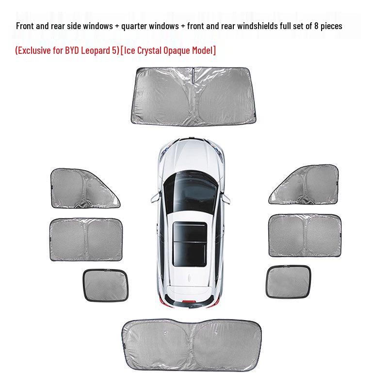 

Непрозрачный солнцезащитный козырек из ледяного кристалла для BYD Leopard 5 - Теплоизоляция и конфиденциальность BYD Leopard 5 Ice Crystal Privacy Sunshade